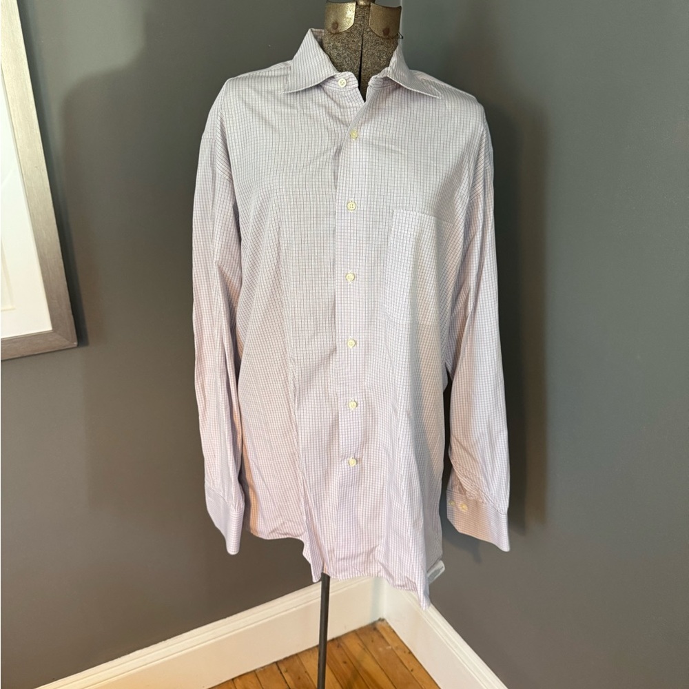 Forsyth Of Canada Dress Shirt Men’s Checked Long Sleeve Button